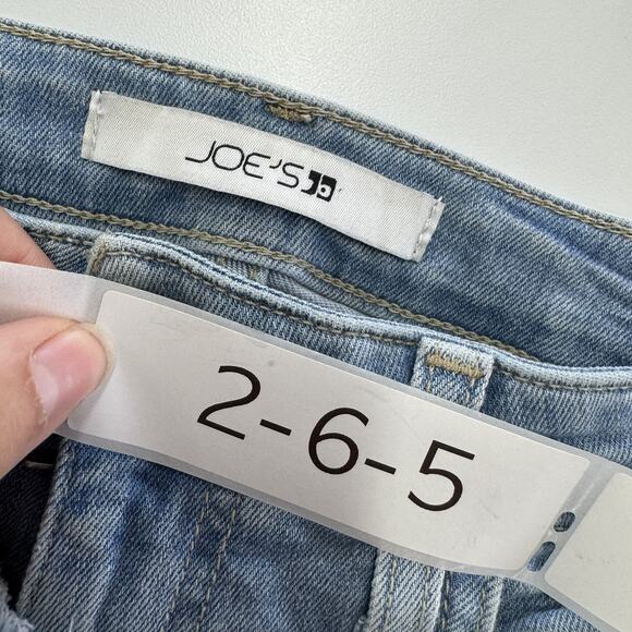 Joes Jeans Womens 27 Blue High Rise Straight Crop Distressed Ripped Denim Pants - Picture 3 of 8